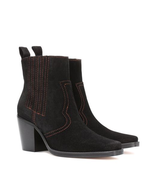 Ganni Clemence suede ankle boots