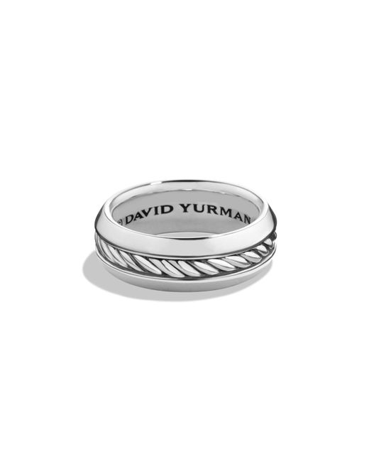David Yurman Classic Chevron Inset Band Ring