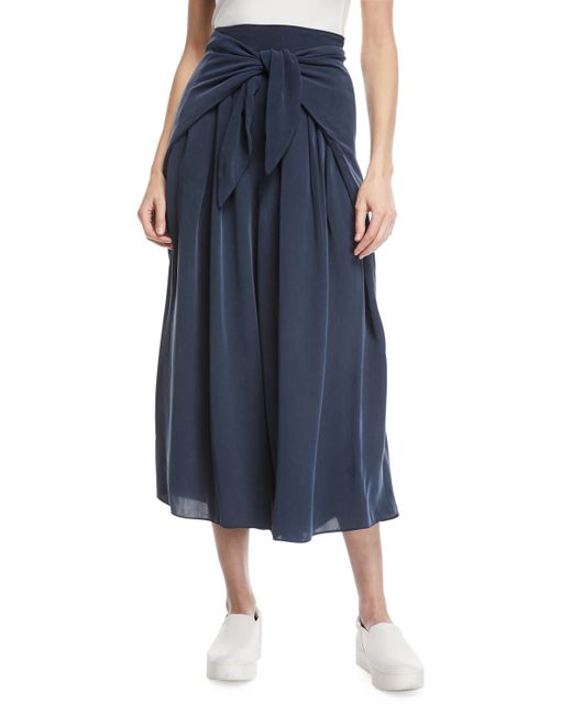 Milly Cropped Pants with Sarong Waist Detail