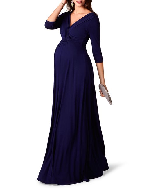 Tiffany Rose Maternity Willow Surplice 3/-Sleeve Jersey Gown