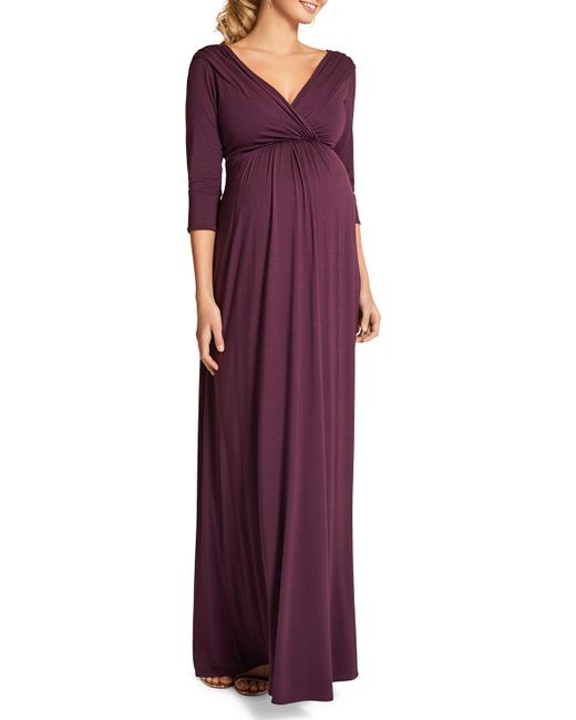 Tiffany Rose Maternity Willow Surplice 3/4-Sleeve Jersey Gown