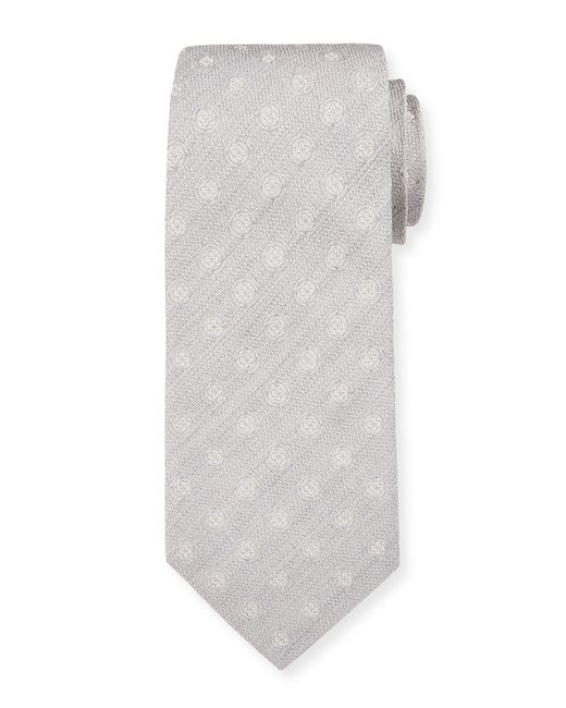 Isaia Silk Textured with Circles Tie