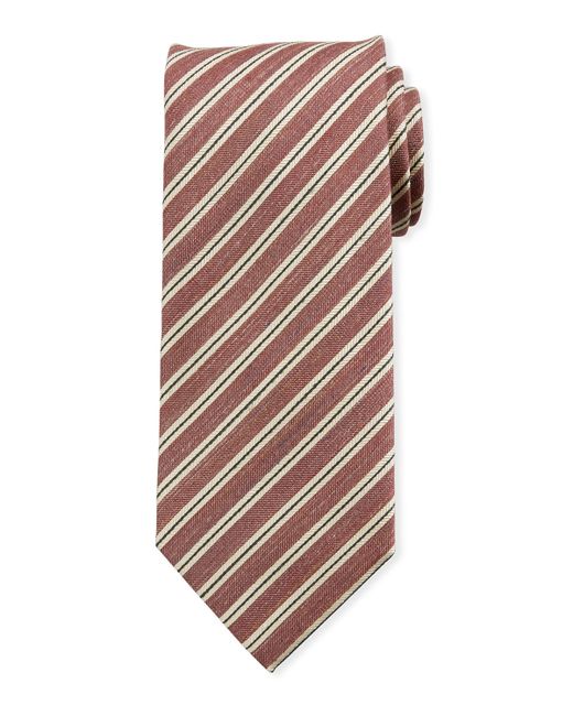Brioni Framed Stripe Silk Tie