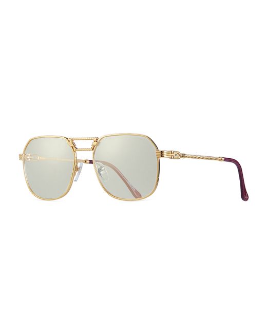 Vintage Frames CEO Gold-Plated Aviator Sunglasses
