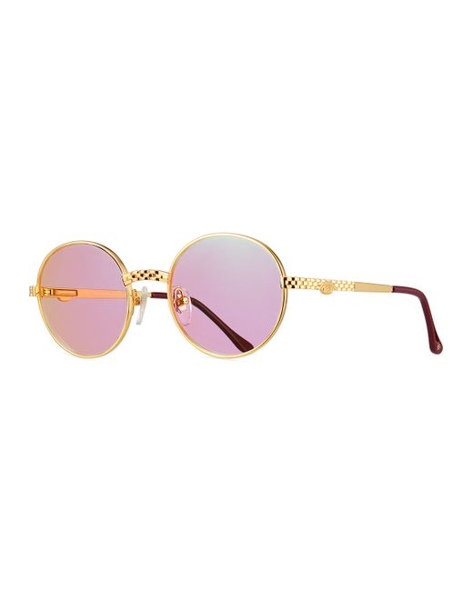 Vintage Frames Circle Masterpiece Gold-Plated Round Sunglasses