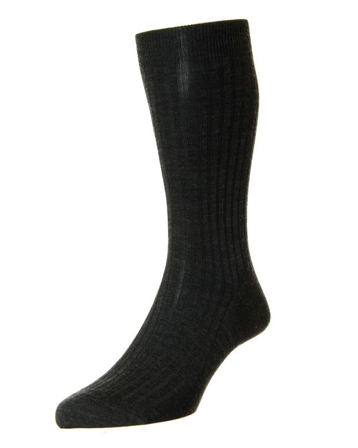 Pantherella Solid Wool Half-Calf Socks