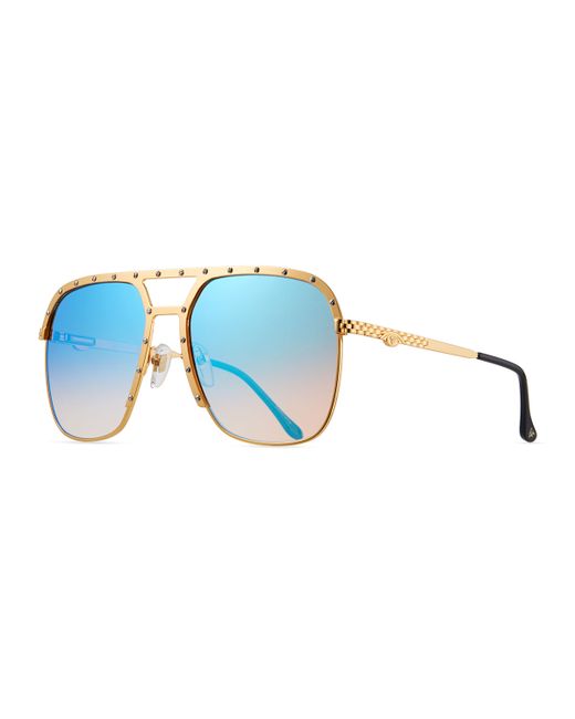 Vintage Frames Axel Gold-Plated Aviator Sunglasses