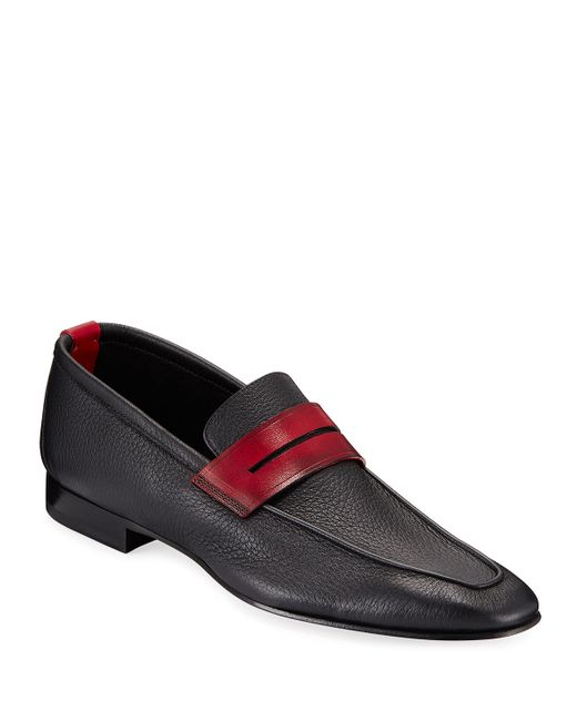 Corthay Soft Suede Penny Loafers