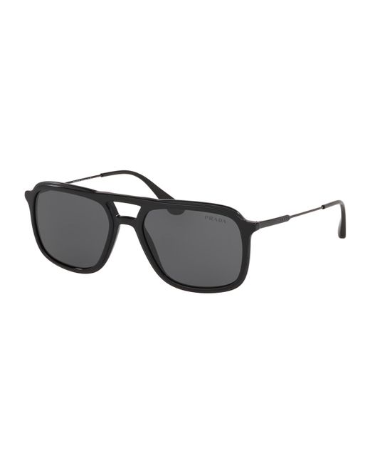 Prada Square Retro Acetate Sunglasses