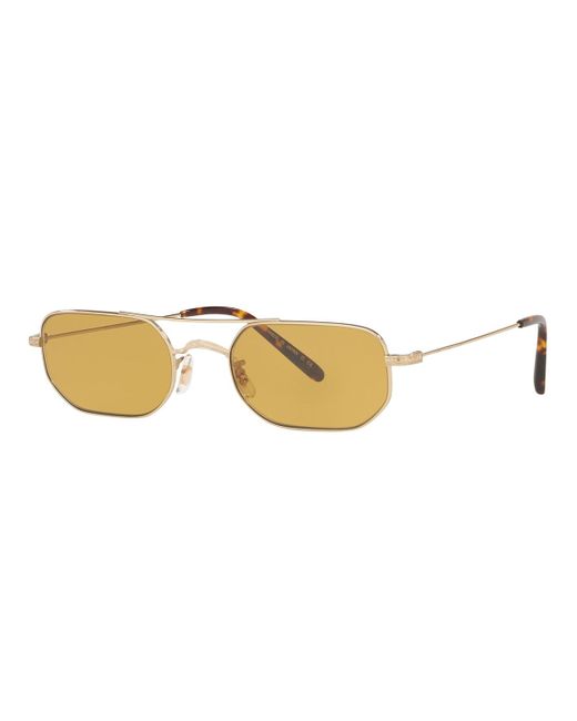 Oliver Peoples Indio Titanium Rectangle Sunglasses
