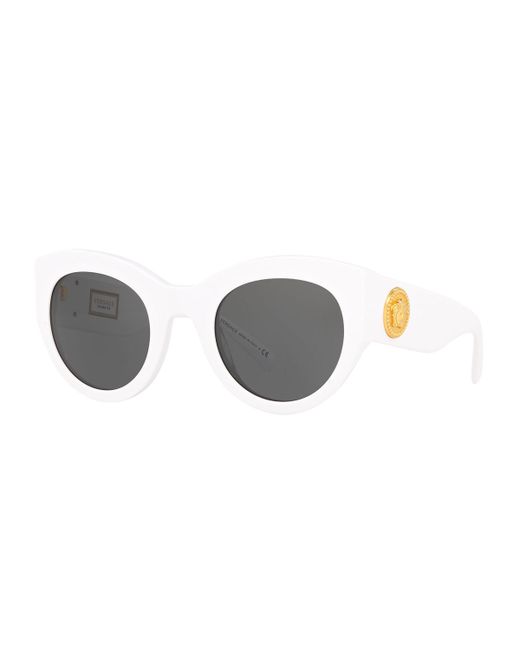Versace Acetate Monochromatic Cat-Eye Sunglasses