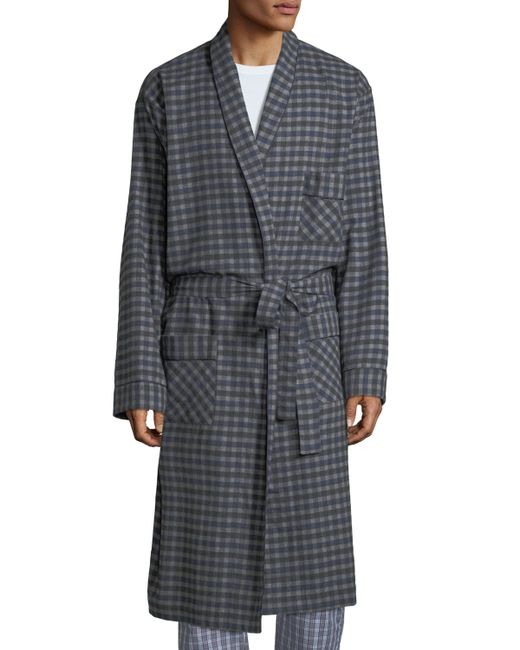 Neiman Marcus Brushed Flannel Robe