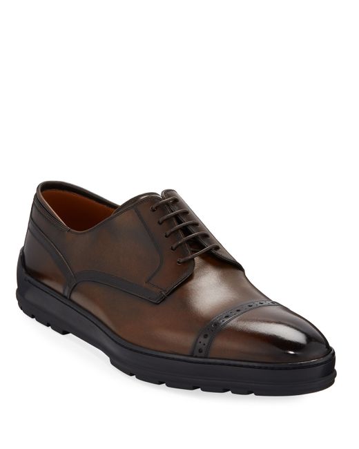 Bally Reigan Cap-Toe Leather Oxfords