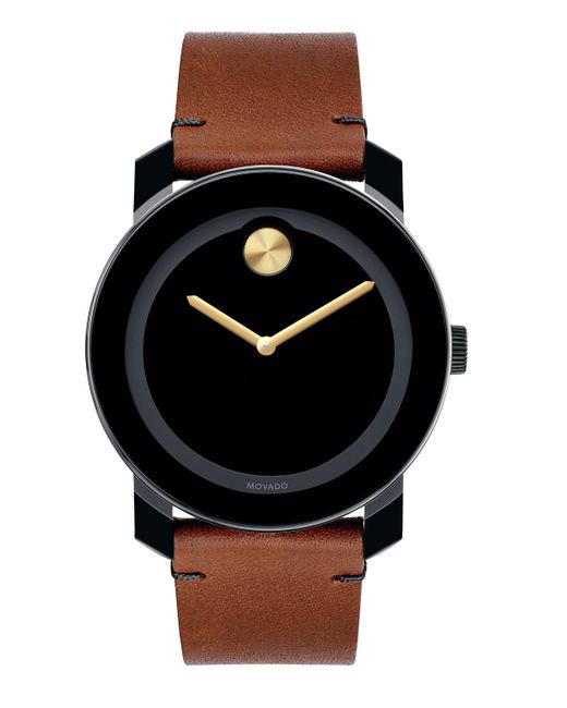 Movado Bold 42mm Large Bold TR90 Watch with Leather Strap