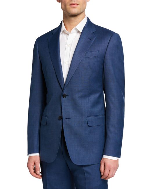 Emporio Armani G Line Super 130s Wool Sharkskin Two-Piece Suit