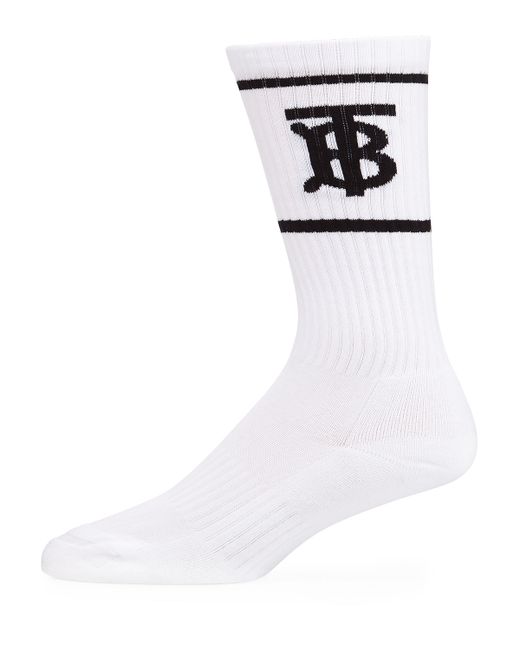 Burberry TB Logo Dual-Stripe Sport Socks