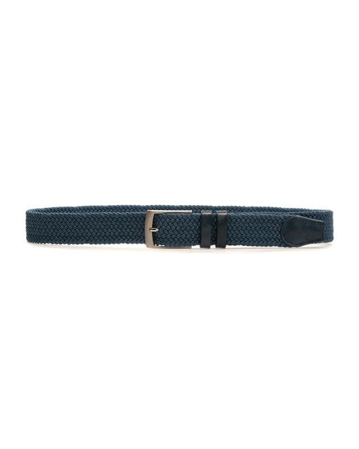 Magnanni Nadal Woven Belt w Leather Trim Blue