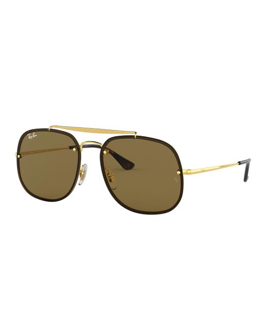 Ray-Ban 58mm Square Metal Brow-Bar Sunglasses