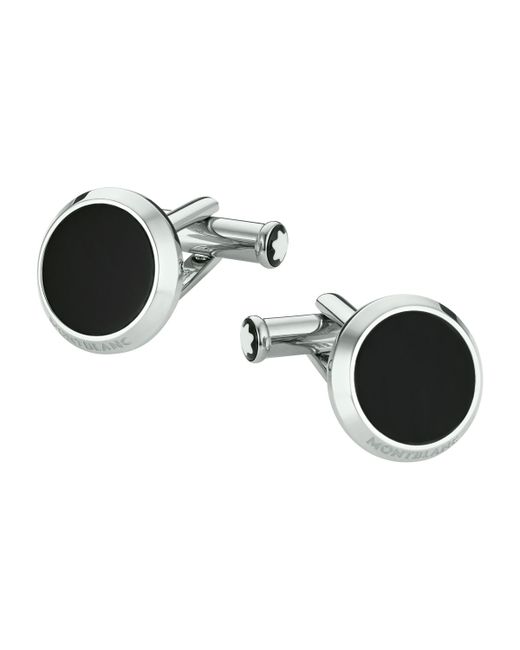 Montblanc Cuff Links round stainless s