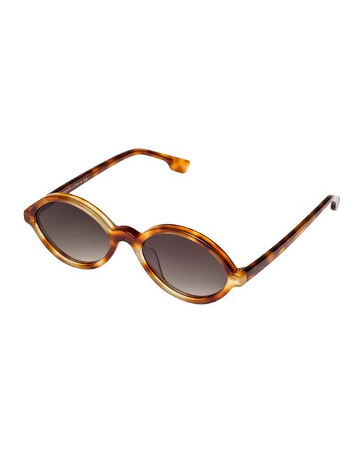 Le Specs Luxe Impromptus Oval Acetate Sunglasses