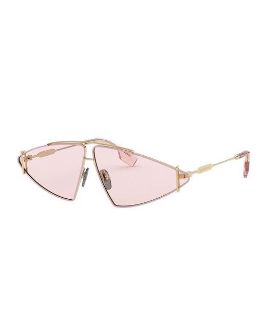 Burberry Metal Triangle Shield Sunglasses