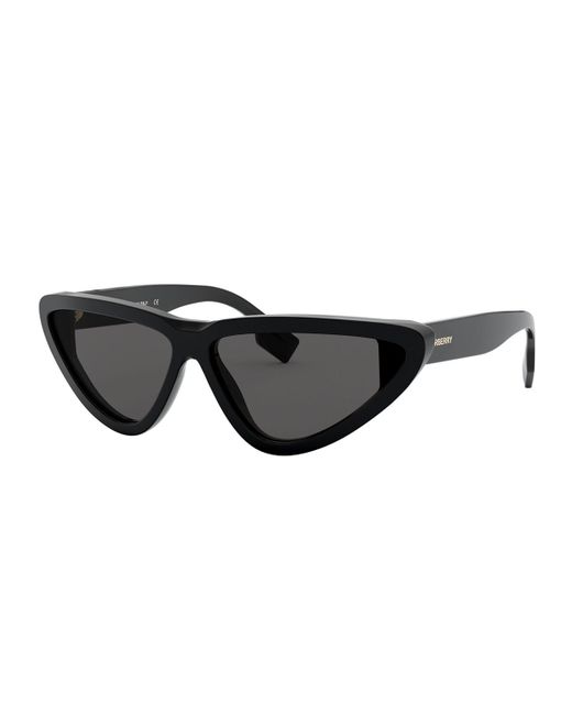 Burberry Check Cat-Eye Acetate Sunglasses