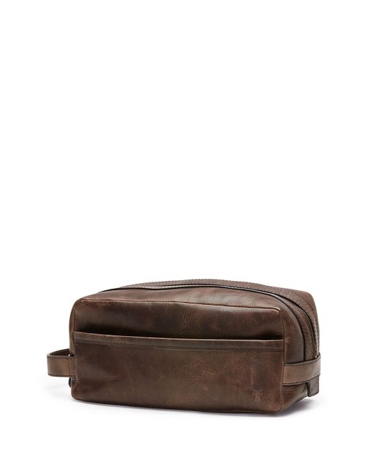 Frye Logan Antiqued Leather Travel Toiletry Case