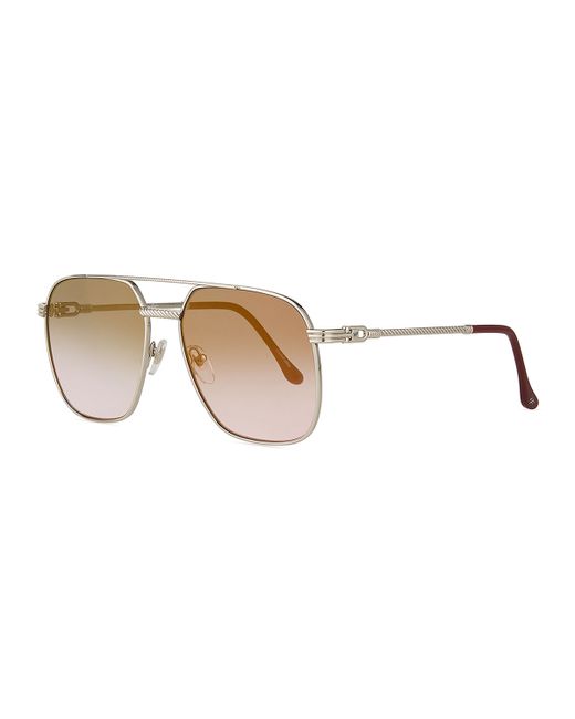 Vintage Frames Company Narcos White Gold-Plated Gradient Sunglasses