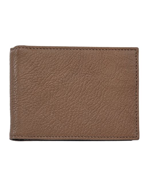 Graphic Image Two-Tone Goat Leather Wallet w Money Clip