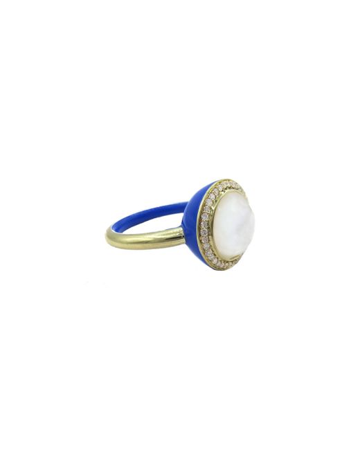 Ippolita Lollipop Carnevale Ring in 18K Gold with Mother-of-Pearl Doublet and Colored