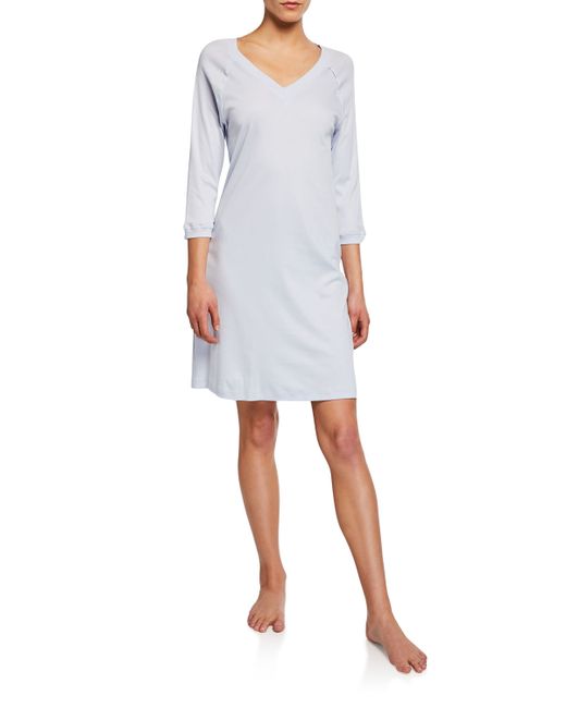 Hanro Pure Essence 3/4-Sleeve Gown