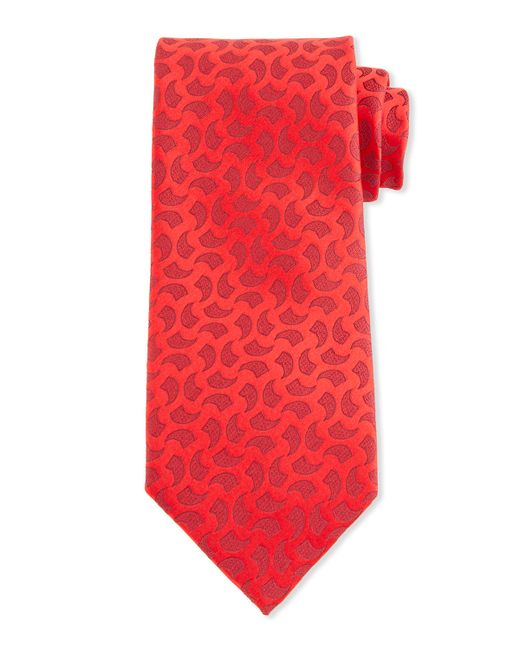 Charvet Large Abstract Silk Tie