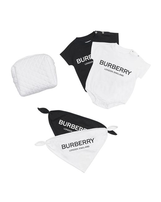 Burberry Berta Logo Bodysuits Bibs Set 3-9 Months