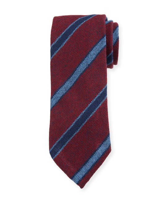 Petronius Contrast-Stripe Cashmere Tie