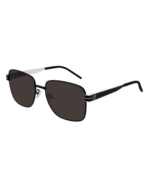 Saint Laurent Square Two-Tone Metal Sunglasses
