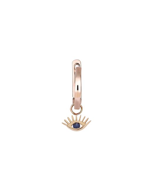 Kismet by Milka 14k Rose Gold Sapphire Evil Eye Hoop Earring Single