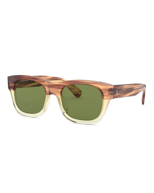 Oliver Peoples Keenan Two-Tone Square Sunglasses