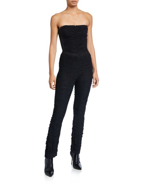 I.Am.Gia Ophelia Ruched Mesh Jumpsuit