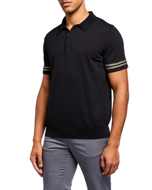 Brioni Regimental-Stripe Polo Shirt