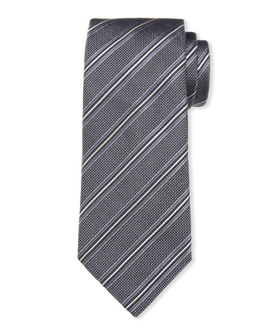 Giorgio Armani Jacquard Stripe Silk/Cotton Tie