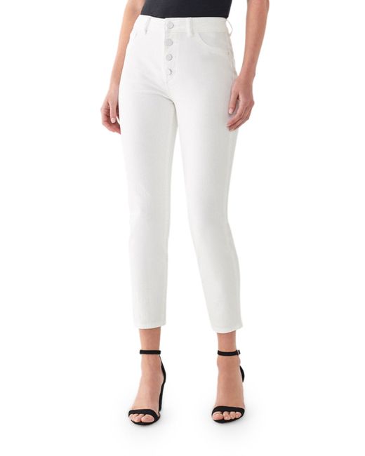 DL Premium Denim Farrow Cropped Vintage High-Waist Skinny Jeans