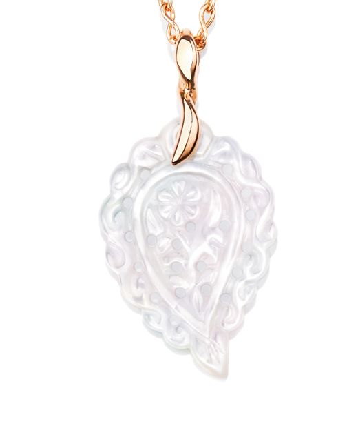 Tamara Comolli India Leaf Pendant Necklace in 18K Rose Gold