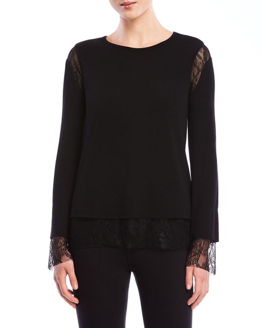 Bailey 44 Isabel Lace Inset Long-Sleeve Top
