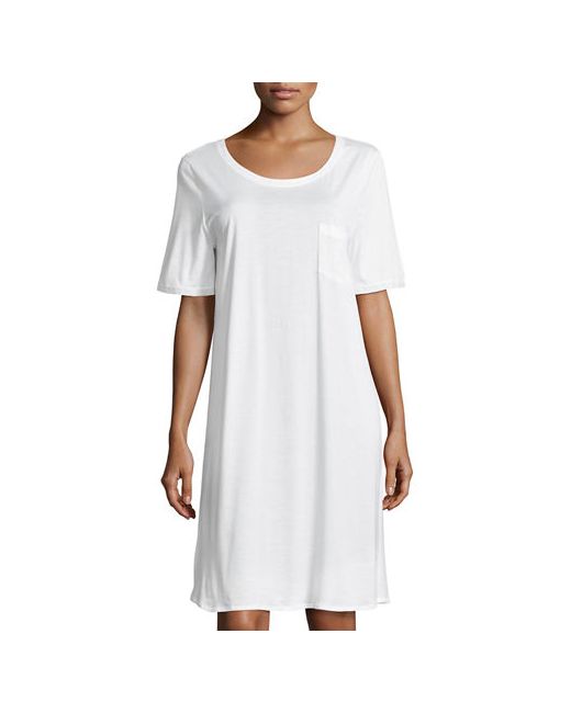 Hanro Cotton Deluxe Short-Sleeve Big Sleepshirt