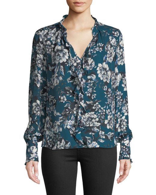 Parker Tilly Printed Ruffle Combo Blouse
