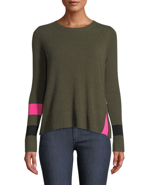 Lisa Todd Sneak Peek Cashmere Sweater w Peekaboo Side Zipper