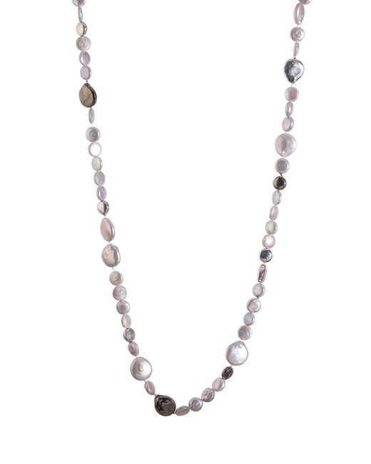 Michael Aram Molten Long Necklace w Freshwater Pearls 32