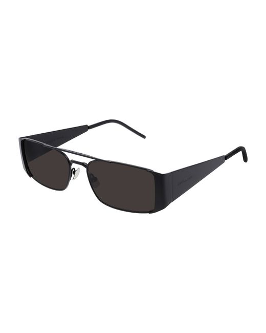 Saint Laurent Lenny Solid Acetate Rectangle Sunglasses