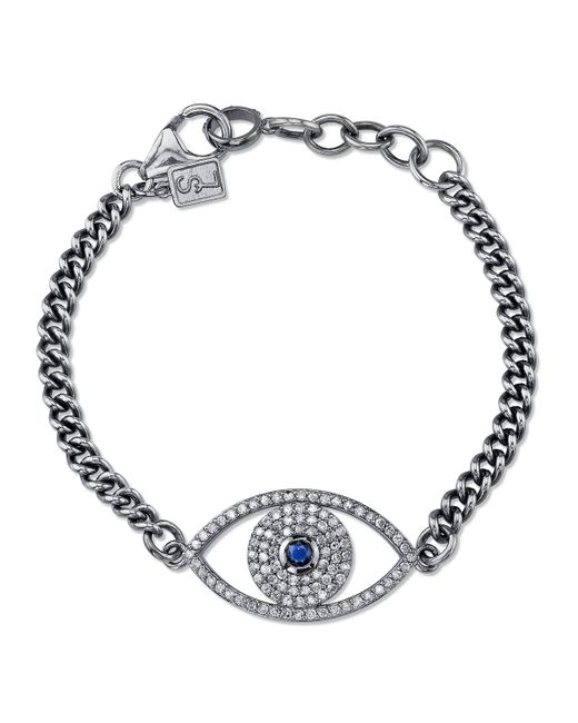 Sheryl Lowe Diamond Evil Eye Bracelet