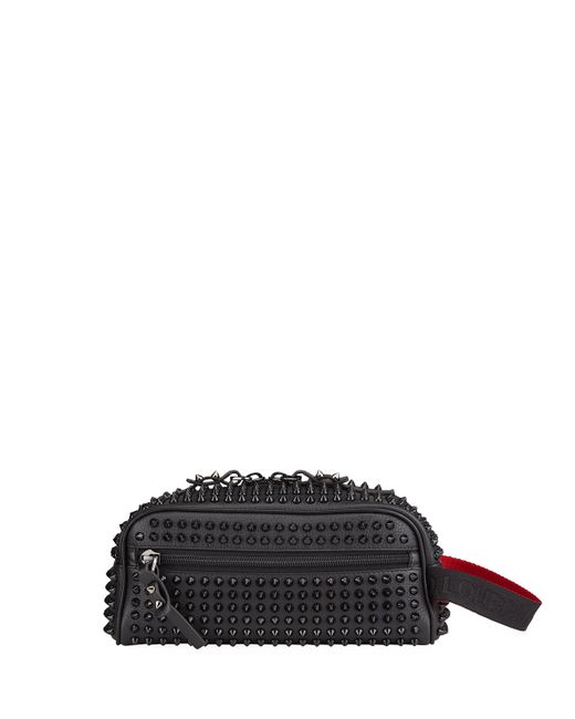 Christian Louboutin Blaster Spiked Leather Travel Toiletry Bag